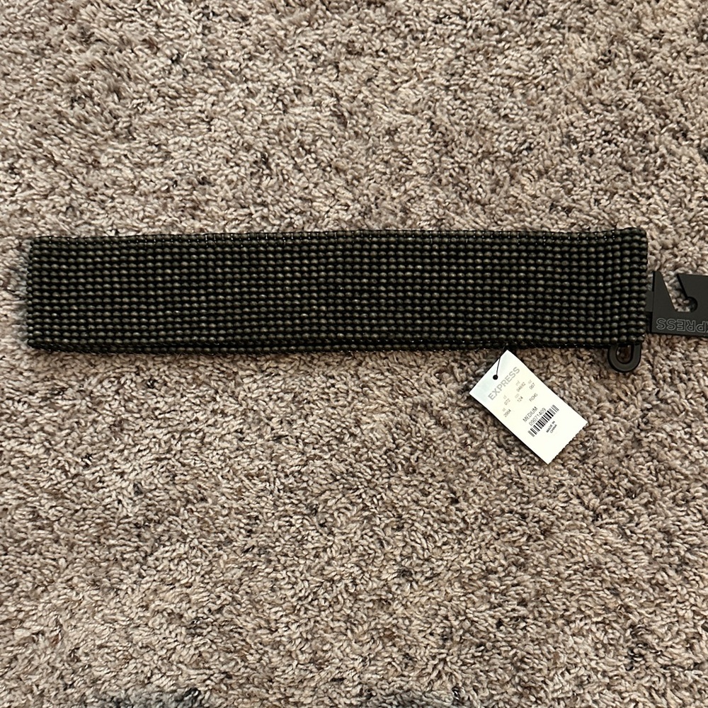 Express Black Woven Belt